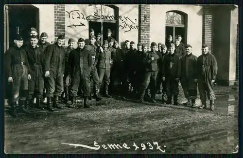 Foto AK Neuhaus Paderborn Bielefeld - Truppenübungsplatz Senne Soldaten 1937