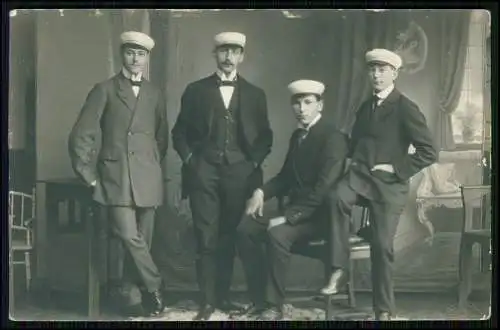 3x Foto AK und CDV  - Ottweiler im Saarland - Studenten Studentika 1911 gelaufen