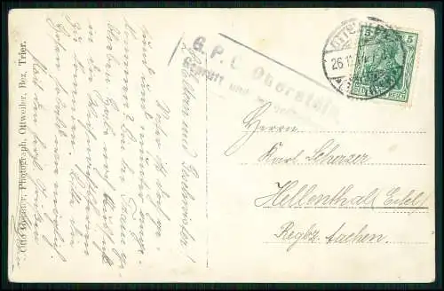 3x Foto AK und CDV  - Ottweiler im Saarland - Studenten Studentika 1911 gelaufen