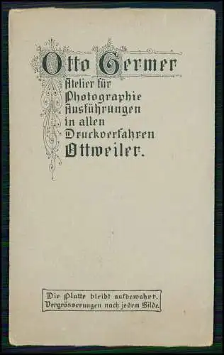 3x Foto AK und CDV  - Ottweiler im Saarland - Studenten Studentika 1911 gelaufen