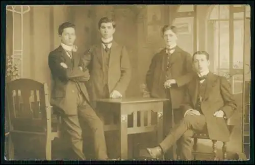 2x Foto AK  - Atelier Otto Germer Ottweiler - Studenten Studentika 1912 gelaufen