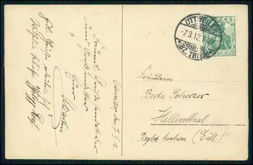 2x Foto AK  - Atelier Otto Germer Ottweiler - Studenten Studentika 1912 gelaufen