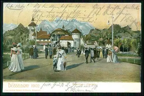 AK - Düsseldorf - Industrie Gewerbeausstellung 1902 gel. - Suldenthal Zillerthal