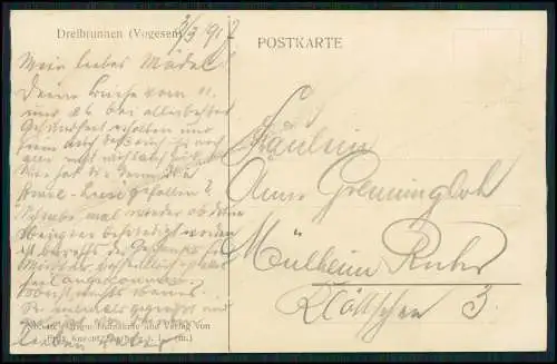 AK 1. WK Troisfontaines Dreibrunnen - 33 Div. I.R. Rgt. 67 MG -Feldpost 03. 1917