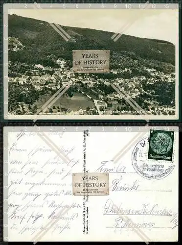 Orig. Foto AK Dannenfels Kirchheimbolanden Pfalz Luftbild Fliegeraufnahme 1936 