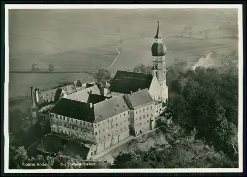 Echt Foto AK - Andechs am Ammersee - Kloster Andechs - Fliegeraufnahme - 1940