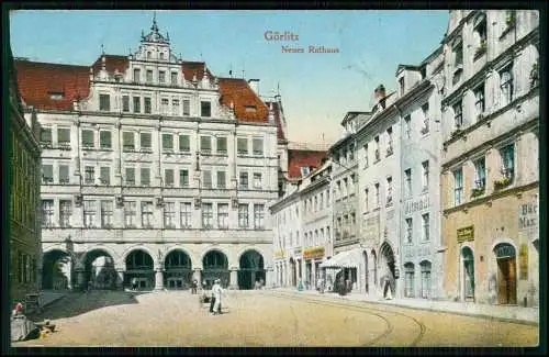 AK - Görlitz Lausitz - Neues Rathaus Untermarkt in der Altstadt - 1916 Feldpost