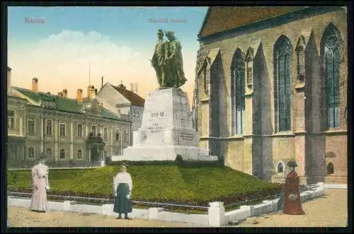 AK - Honvéd-Denkmal in Kassa Košice Slowakei - 1848/49 zwei Soldaten auf Sockel