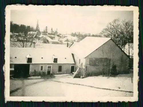 9x Foto Soldaten Wehrmacht - Vormarsch Winter im Dorf  - Wo ? 1940-41