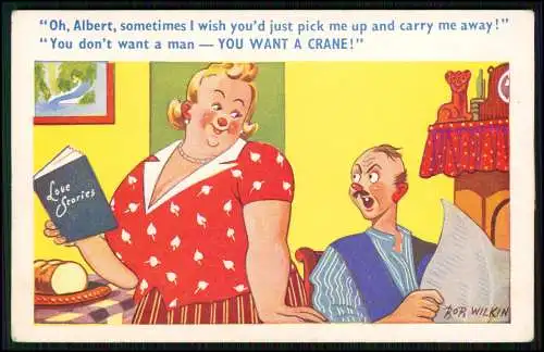 AK - Scherz Humor - Oh, Albert, sometimes I wish you'd just pick me - Dicke Frau