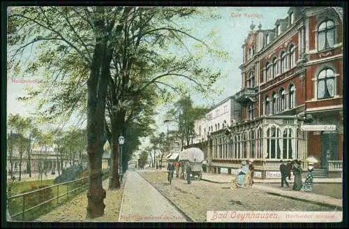 AK Bad Oeynhausen - Herforder Straße Nordbahnhof Cafe Pavillion - 1915 Feldpost