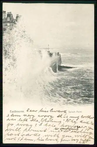 AK - Eastbourne East Sussex England - Splash Point - 1904 gelaufen