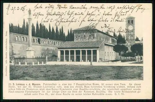 AK - Roma Rom Lazio - Basilika Sankt Laurentius vor den Mauern  - 1906 gelaufen