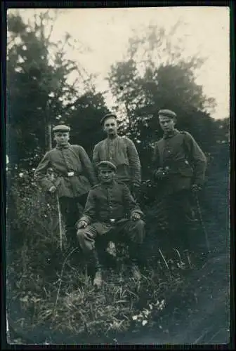 4x Foto AK 1. WK - Soldaten an der Front im Einsatz - Portrait u. andere 1914-18