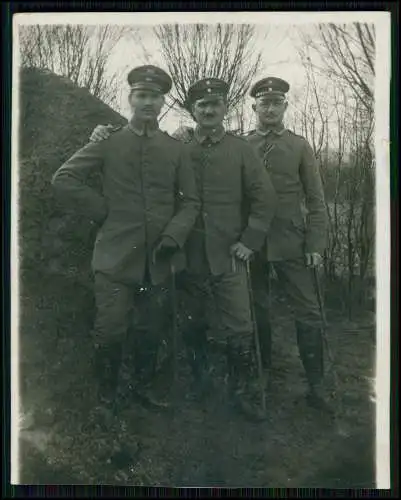 4x Foto AK 1. WK - Soldaten an der Front im Einsatz - Portrait u. andere 1914-18