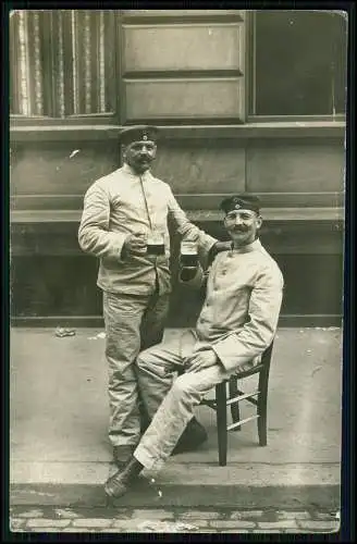 5x Foto AK 1. WK - Soldaten an der Front im Einsatz - Portrait u. andere 1914-18