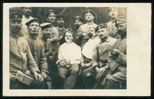5x Foto AK 1. WK - Soldaten an der Front im Einsatz - Gruppen u. andere 1914-18