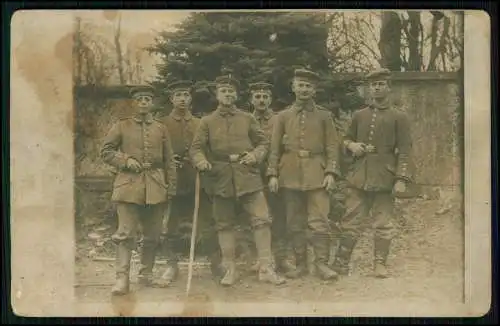 5x Foto AK 1. WK - Soldaten an der Front im Einsatz - Gruppen u. andere 1914-18