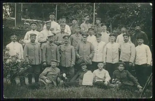 5x Foto AK 1. WK - Soldaten an der Front im Einsatz - Gruppen u. andere 1914-18