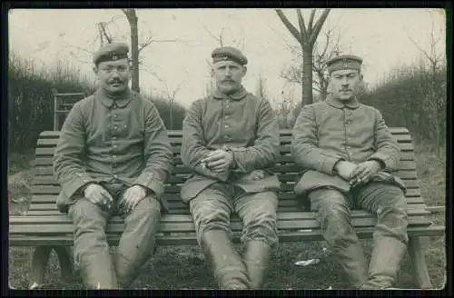 5x Foto AK 1. WK - Soldaten an der Front im Einsatz - Gruppen u. andere 1914-18