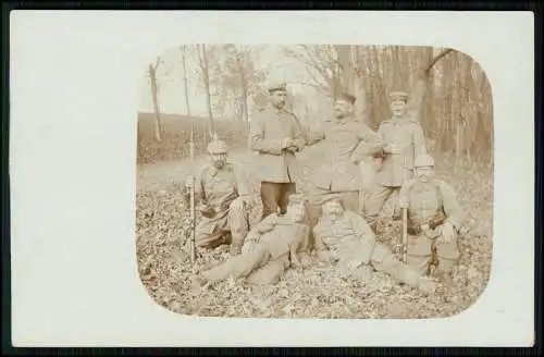 5x Foto AK 1. WK - Soldaten an der Front im Einsatz - Gruppen u. andere 1914-18