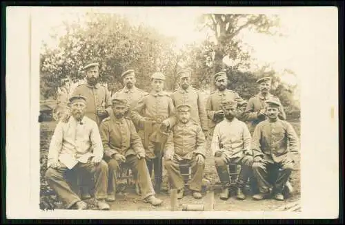 5x Foto AK 1. WK - Soldaten an der Front im Einsatz - Gruppen u. andere 1914-18