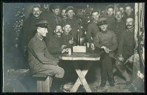5x Foto AK 1. WK - Soldaten an der Front im Einsatz - Gruppen u. andere 1914-18