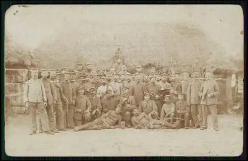5x Foto AK 1. WK - Soldaten an der Front im Einsatz - Gruppen u. andere 1914-18