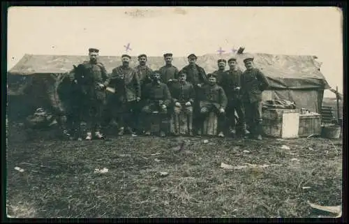 6x Foto AK 1. WK - Soldaten an der Front im Einsatz - Gruppen u. andere 1914-18