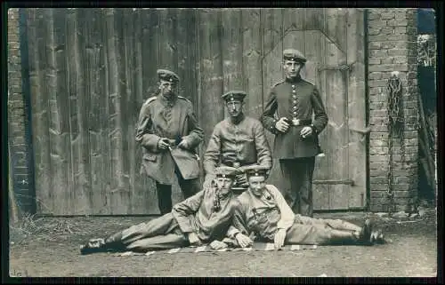 6x Foto AK 1. WK - Soldaten an der Front im Einsatz - Gruppen u. andere 1914-18