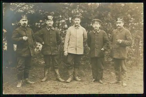 5x Foto AK 1. WK - Soldaten an der Front im Einsatz - Gruppen u. andere 1914-18