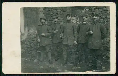 5x Foto AK 1. WK - Soldaten an der Front im Einsatz - Gruppen u. andere 1914-18