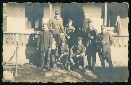 5x Foto AK 1. WK - Soldaten an der Front im Einsatz - Gruppen u. andere 1914-18