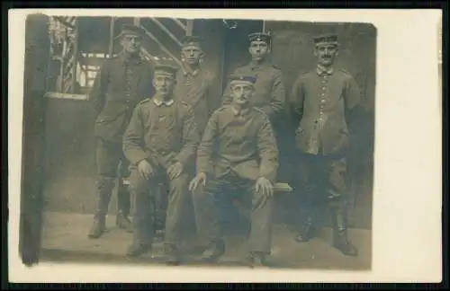 5x Foto AK 1. WK - Soldaten an der Front im Einsatz - Gruppen u. andere 1914-18