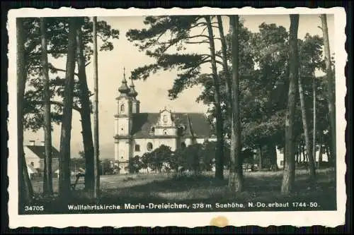Foto AK - Maria Dreieichen Wallfahrtskirche Rosenburg-Mold - Retz 1941 gelaufen