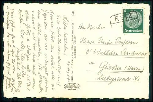 Foto AK - Maria Dreieichen Wallfahrtskirche Rosenburg-Mold - Retz 1941 gelaufen