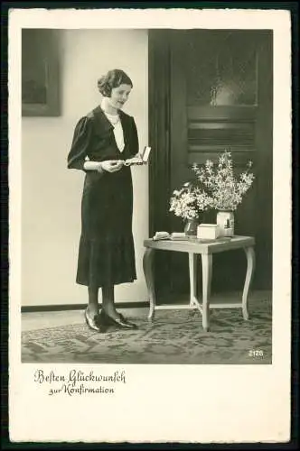 Foto AK Glückwunsch Konfirmation - Hahnenfurth Vohwinkel Wuppertal Landpost 1939