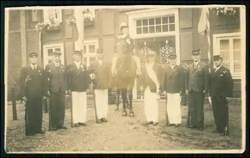 Foto AK und Zeitung Info 1934 - Schützenfest in Rietberg Westfalen bei Gütersloh