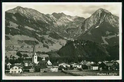 Echt Foto AK - Fischen im Allgäu - im Hintergrund bayerischen Alpen im Illertal