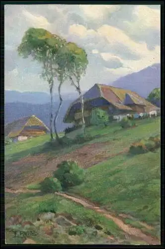 Künstler AK - Fritz Reiss - Sommer im Schwarzwald - Nr. 11 Elchlepp Freiburg Br.