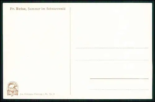 Künstler AK - Fritz Reiss - Sommer im Schwarzwald - Nr. 11 Elchlepp Freiburg Br.