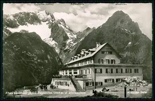 Foto AK Kreuzeckhaus Berghütte Garmisch-Partenkirchen Alpenverein1906 eingeweiht
