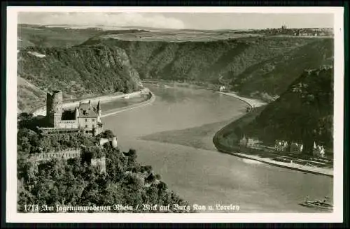 Foto AK- Burg Katz St. Goarshausen - am Rhein in der Nähe des Loreley-Felsens