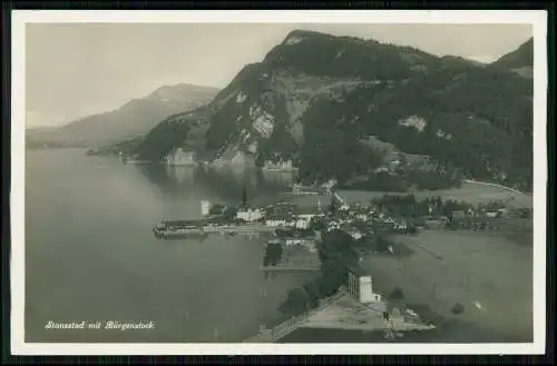Foto AK Stansstad mit Bürgenstock im Hintergrund Halbinsel im Vierwaldstättersee