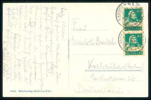 Foto AK - Furka-Passhöhe Hotel Furkablick und Galenstock - 1927 gelaufen
