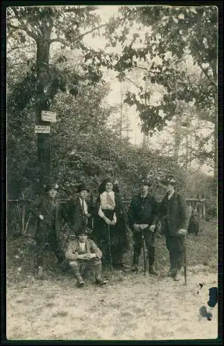 Foto AK - Bad Boll Eckwälden Aichelberg  - Historische Weg - Wanderer - um 1910