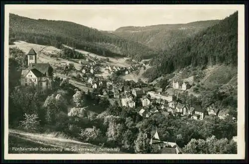 Echt Foto AK - Schramberg Schwarzwald - im Bernecktal Fünftälerstadt - 1939 gel.