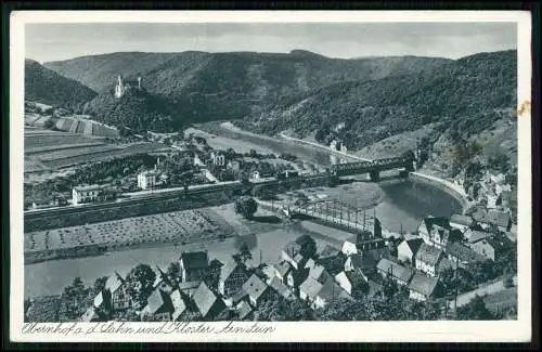 AK Obernhof a.d. Lahn - Blick auf den Ort und Kloster Arnstein auf Hügel - 1938