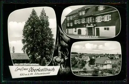 alte Foto AK Oberkollbach Oberreichenbach - Dorf u. Gasthof z. Adler Schwarzwald