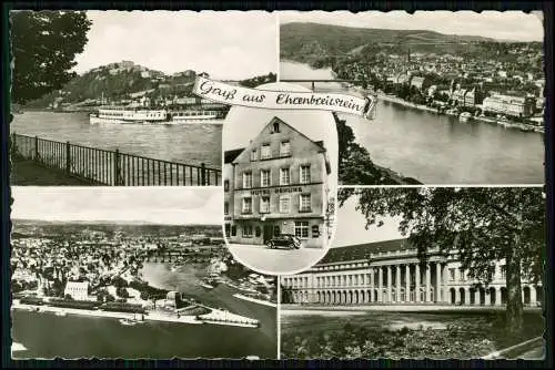 Echt Foto AK - Koblenz Ehrenbreitstein mit Hotel Rehling - Mehrfachansicht -gel.